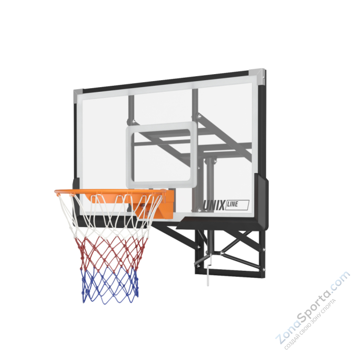 Баскетбольный щит регулируемый UNIX Line B-Backboard-PC 50x32 R45 BSBS50APCBK