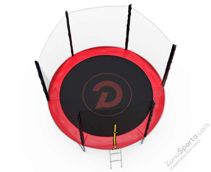 Батут с сеткой DFC Pelpo 10ft с лестницей, Red