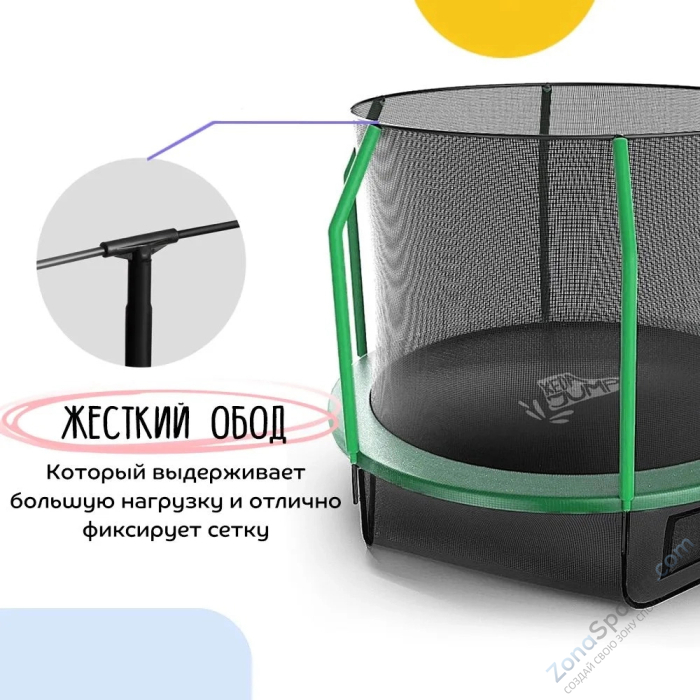 Батут с защитной сеткой KedaJump Jumpinator 8FT