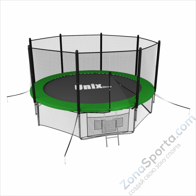 Батут Unix line 14 ft outside (Green)