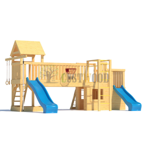 Детская деревянная игровая площадка для улицы дачи CustWood Scout S11