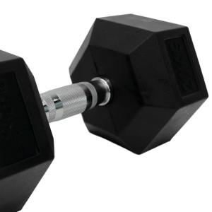 Набор гексагональных обрезиненных гантелей Bronze Gym 27,5-50 кг - 10 пар, шаг 2,5 кг