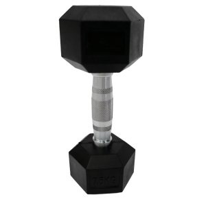 Набор гексагональных обрезиненных гантелей Bronze Gym 27,5-50 кг - 10 пар, шаг 2,5 кг