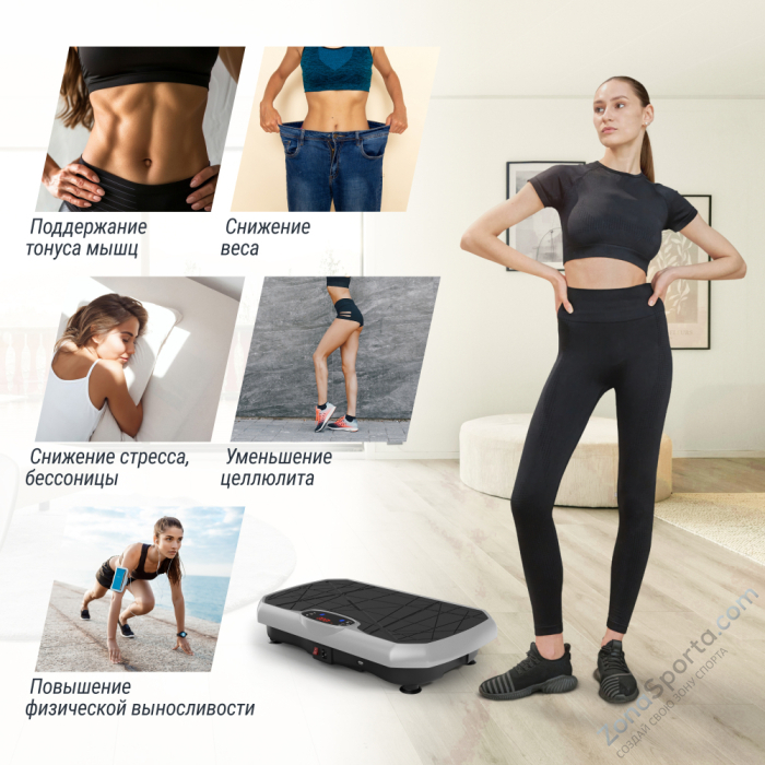 Виброплатформа Unix Fit Edge 2D Grey